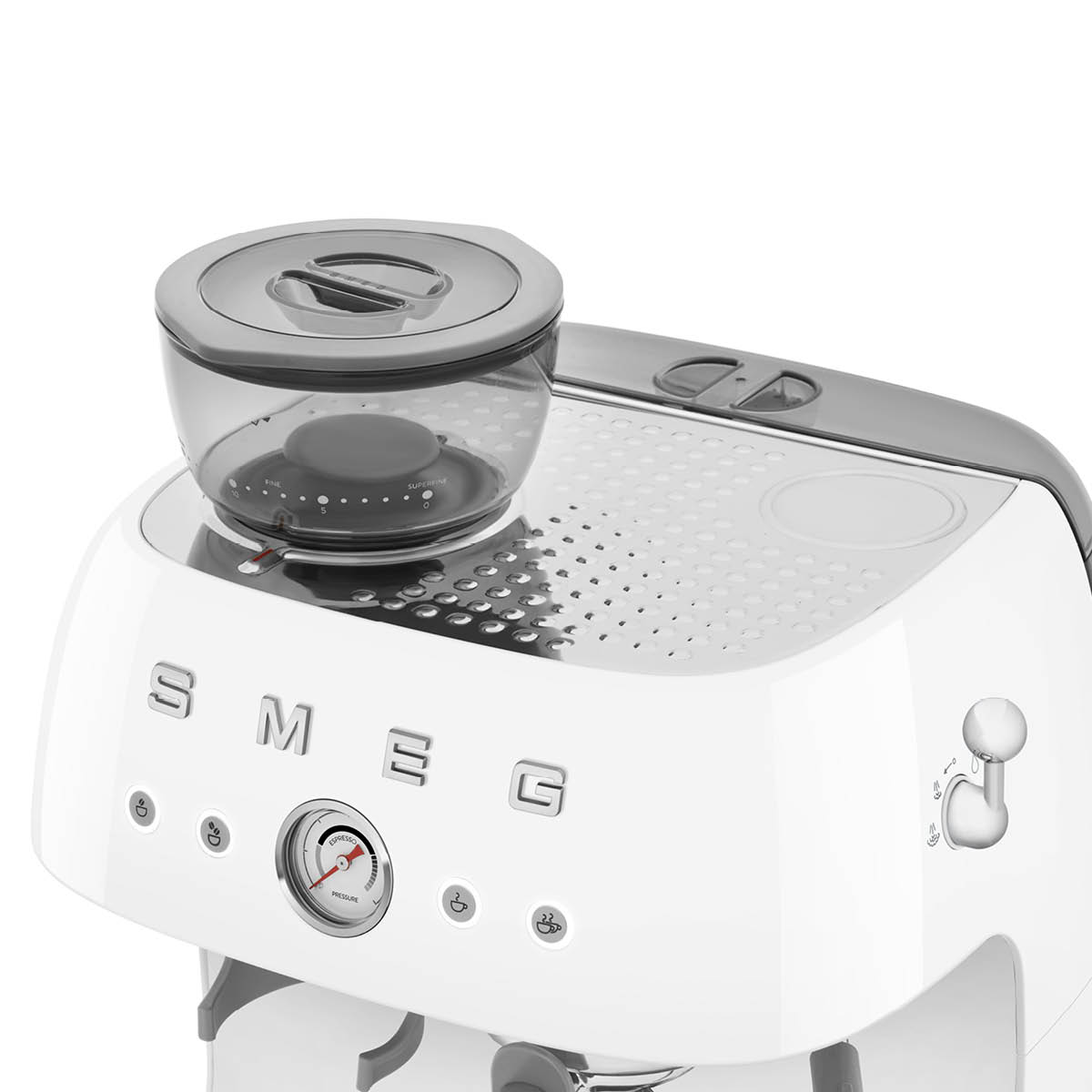 Smeg Smeg manuell espressomaskin med kvarn EGF03 vit