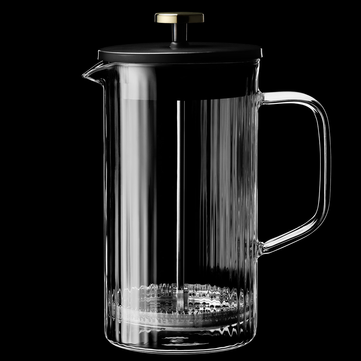 Maku Kitchen Life Presskanna med räfflat glas 1,0 L