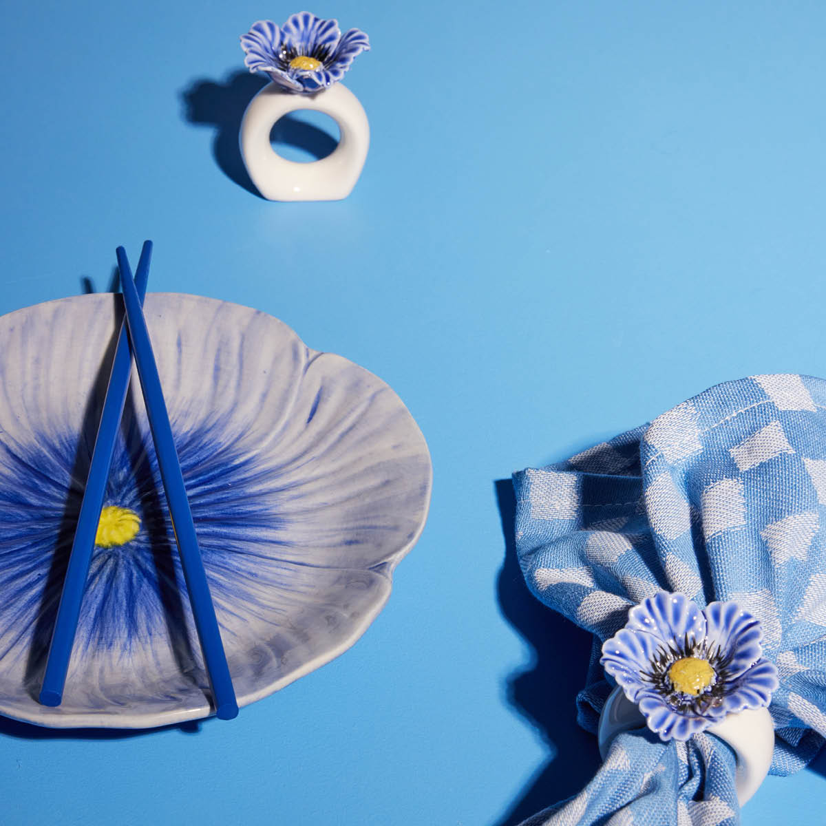 ByOn Poppy Servettring 2-pack Blå