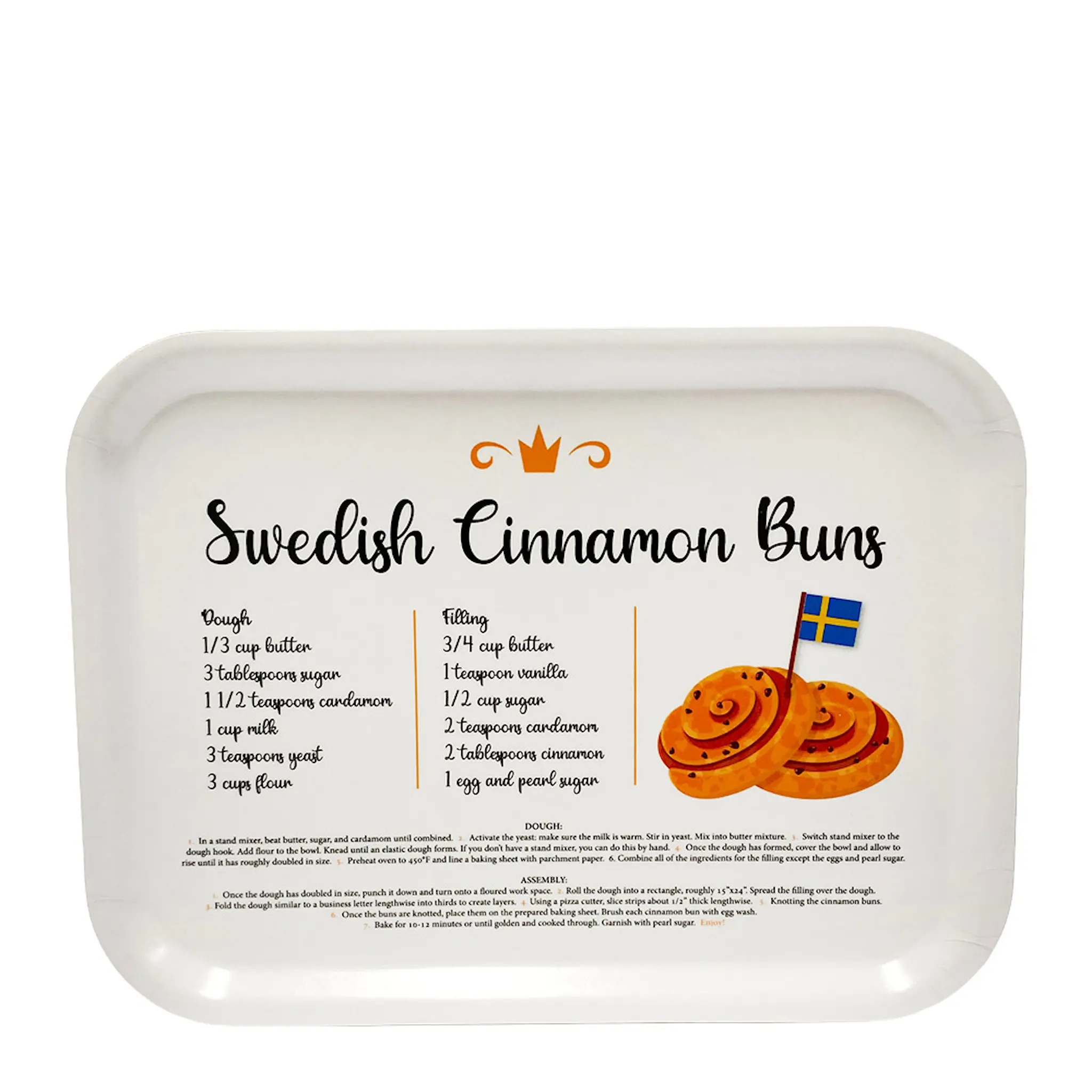 Mellow Design Bricka 27x20 cm Swedish Cinnamon Buns