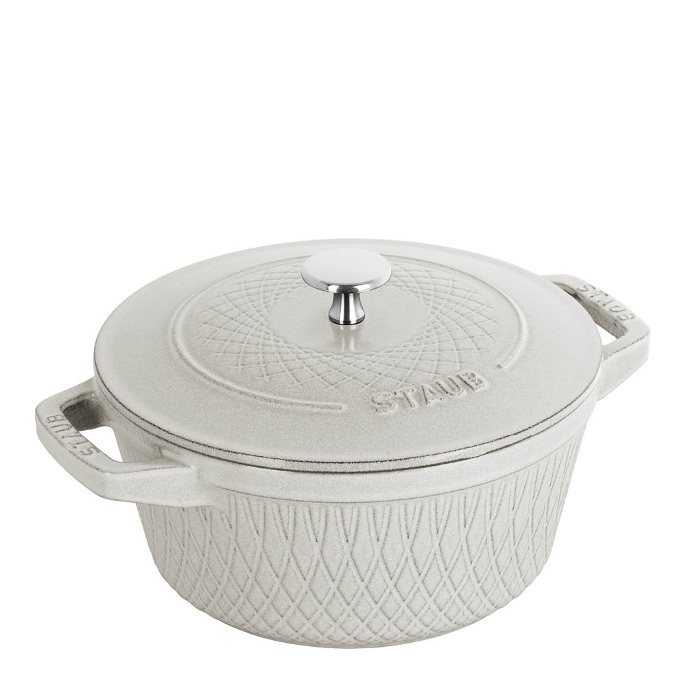 Staub - Twister Valurautapata 24 cm 4L White Truffle