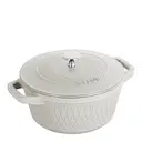 Staub Twister gjutjärnsgryta 24 cm 4 L White Truffle
