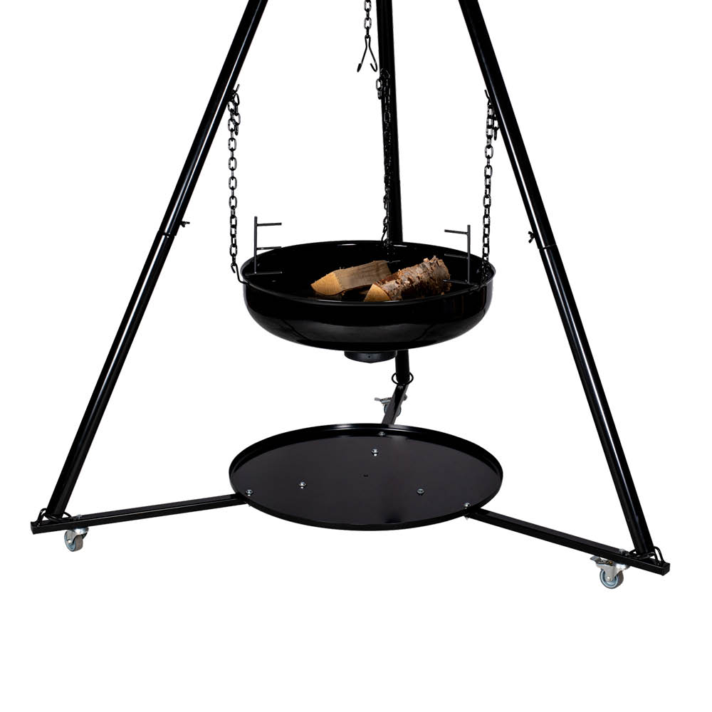 Espegard Understell med hjul til bålpanne svart