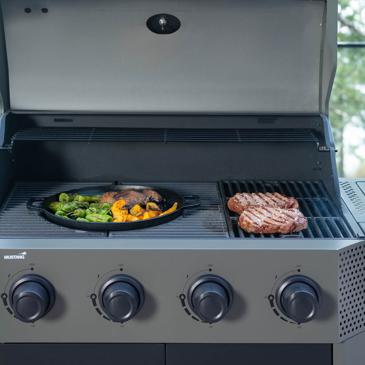 Mustang Multigrill støpejernspanne 30 cm H2,5 cm