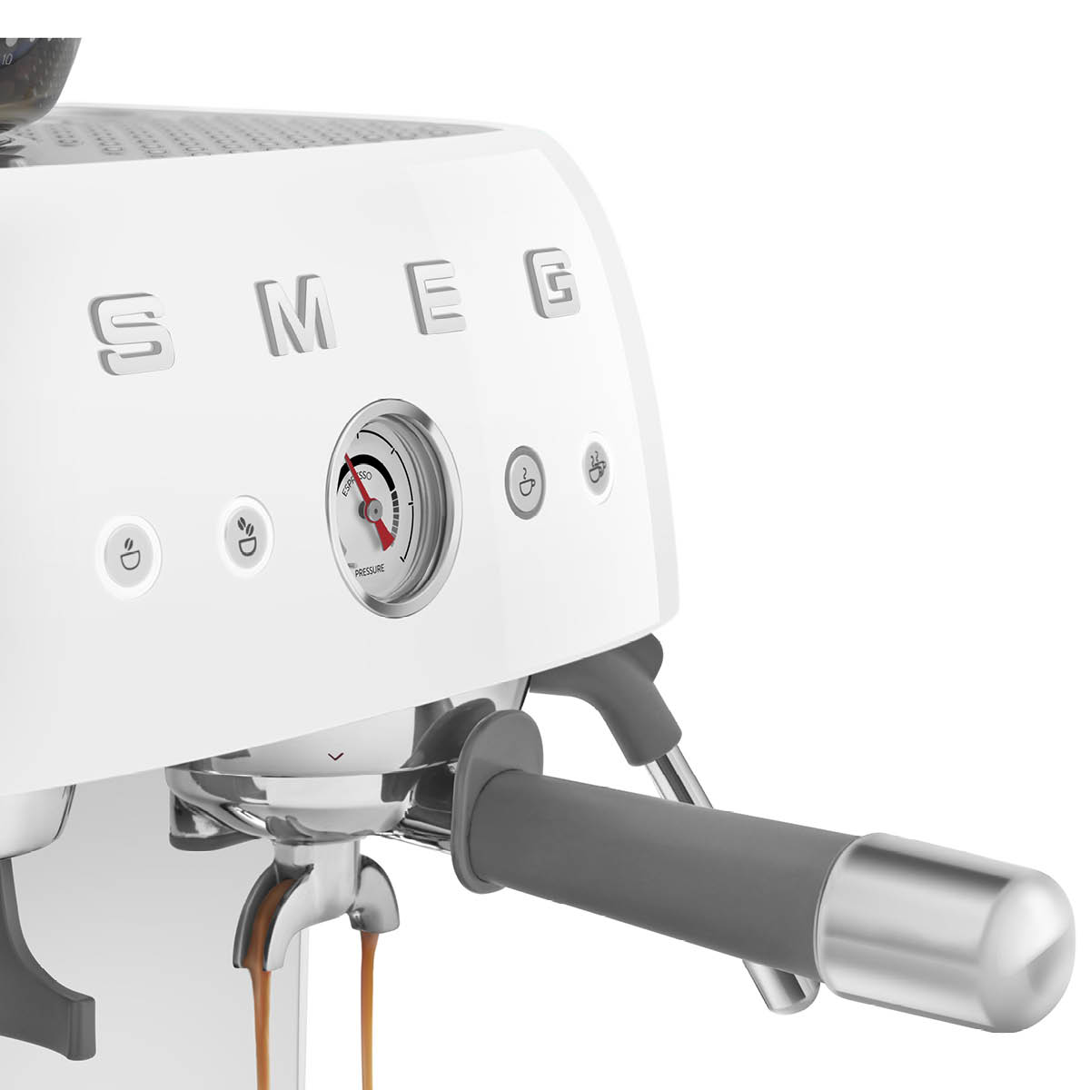 Smeg Smeg manuell espressomaskin med kvarn EGF03 vit