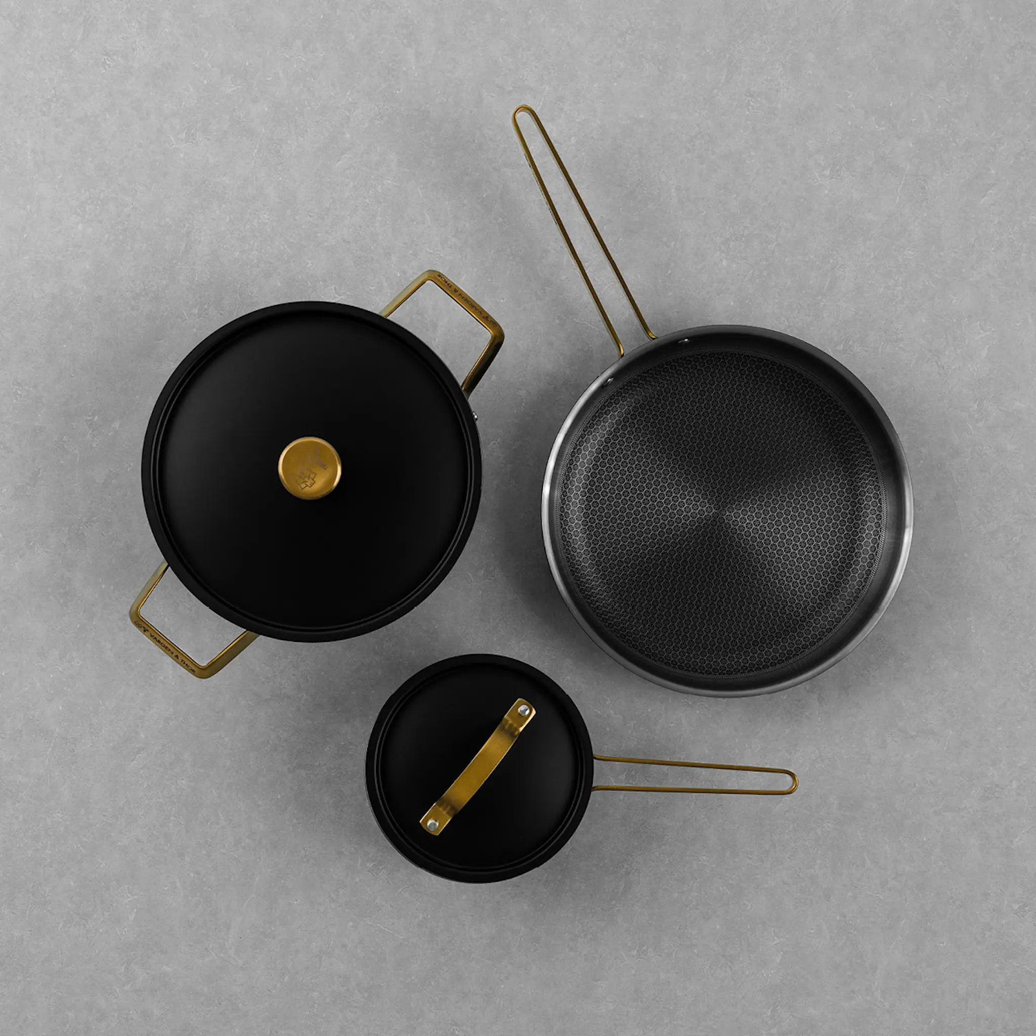 Vargen & Thor Arvet 2 Modell XB, Mio & Viggo Kattilasetti 3 osaa 1L /4 L 28 cm Musta/Messinki