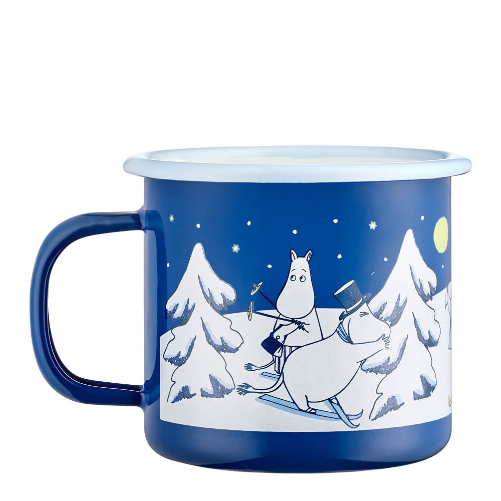 Muurla Mumin emaljmugg 37 cl Stjärnklar natt blå