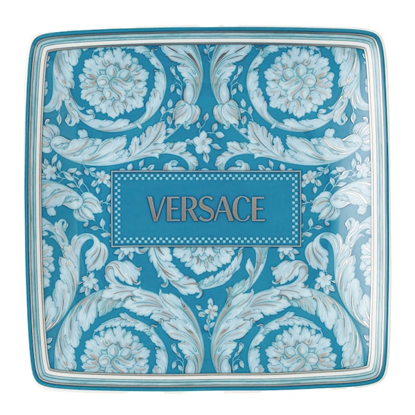 Barocco skål 12 cm fyrkantig flat teal