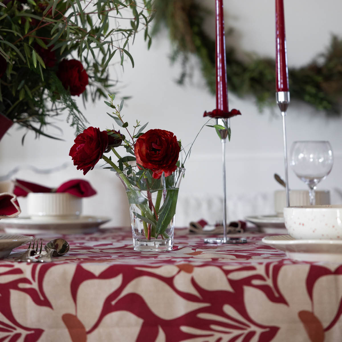 Sagaform Edith borduk 280x150 cm burgunder