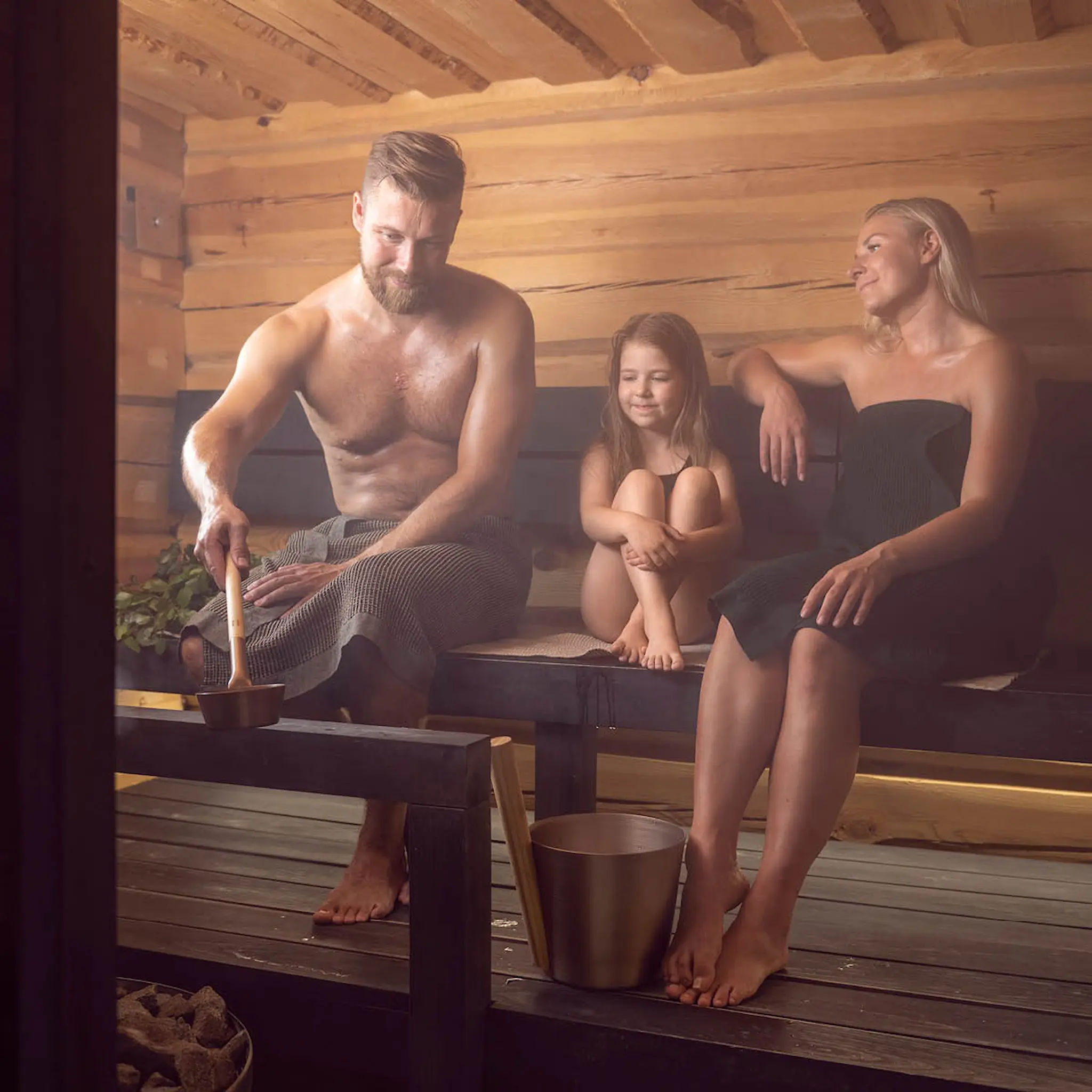 Rento Bastuskopa 44 cm champagne/bambu