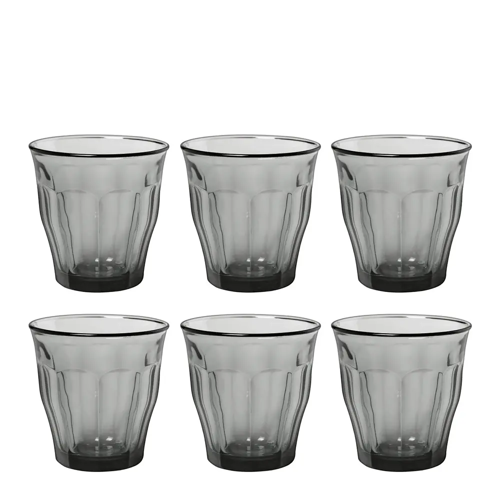 Picardie vannglass 25 cl 6 stk grå