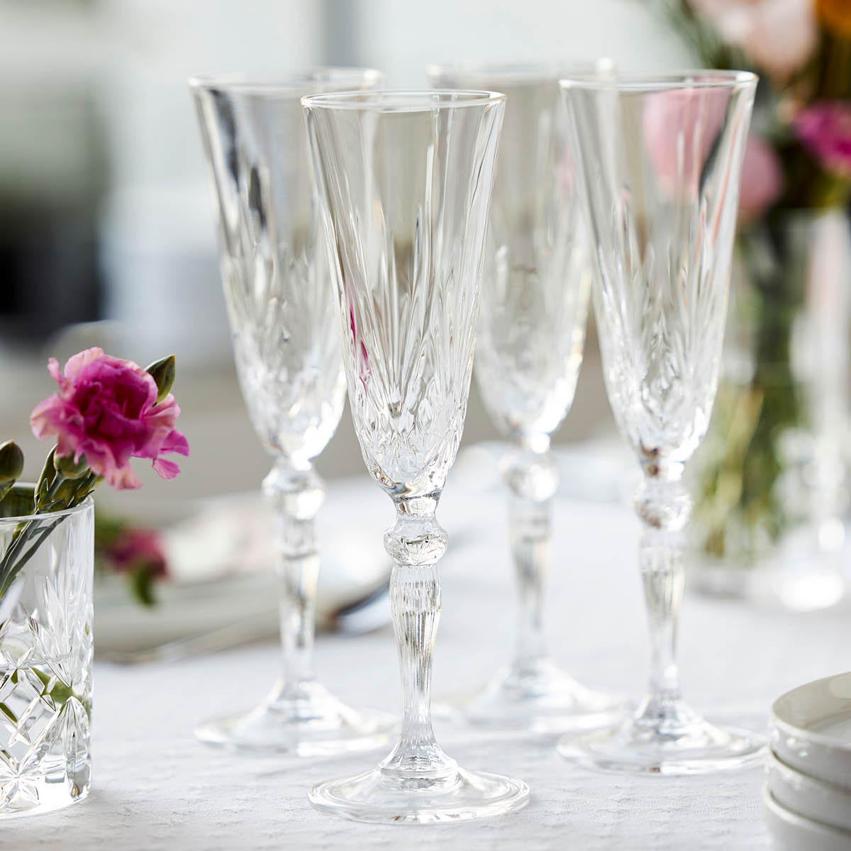 Lyngby Glas Melodia champagneglass 16 cl 4 stk klar