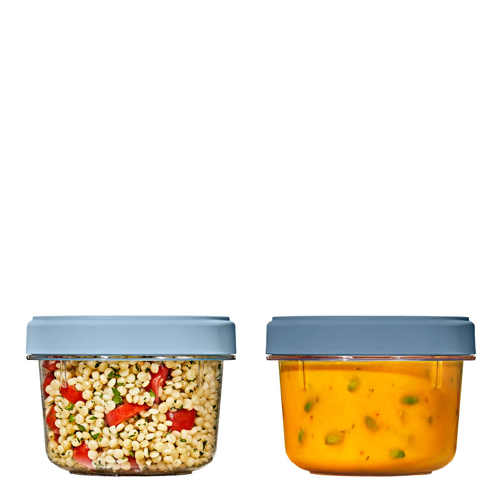 Oxo - Twist & Stack Säilytyspurkki 59,2 cl 2 kpl Kirkas/Sininen