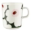 Unikko mugg 25 cl vit/mörkgrön/rosa
