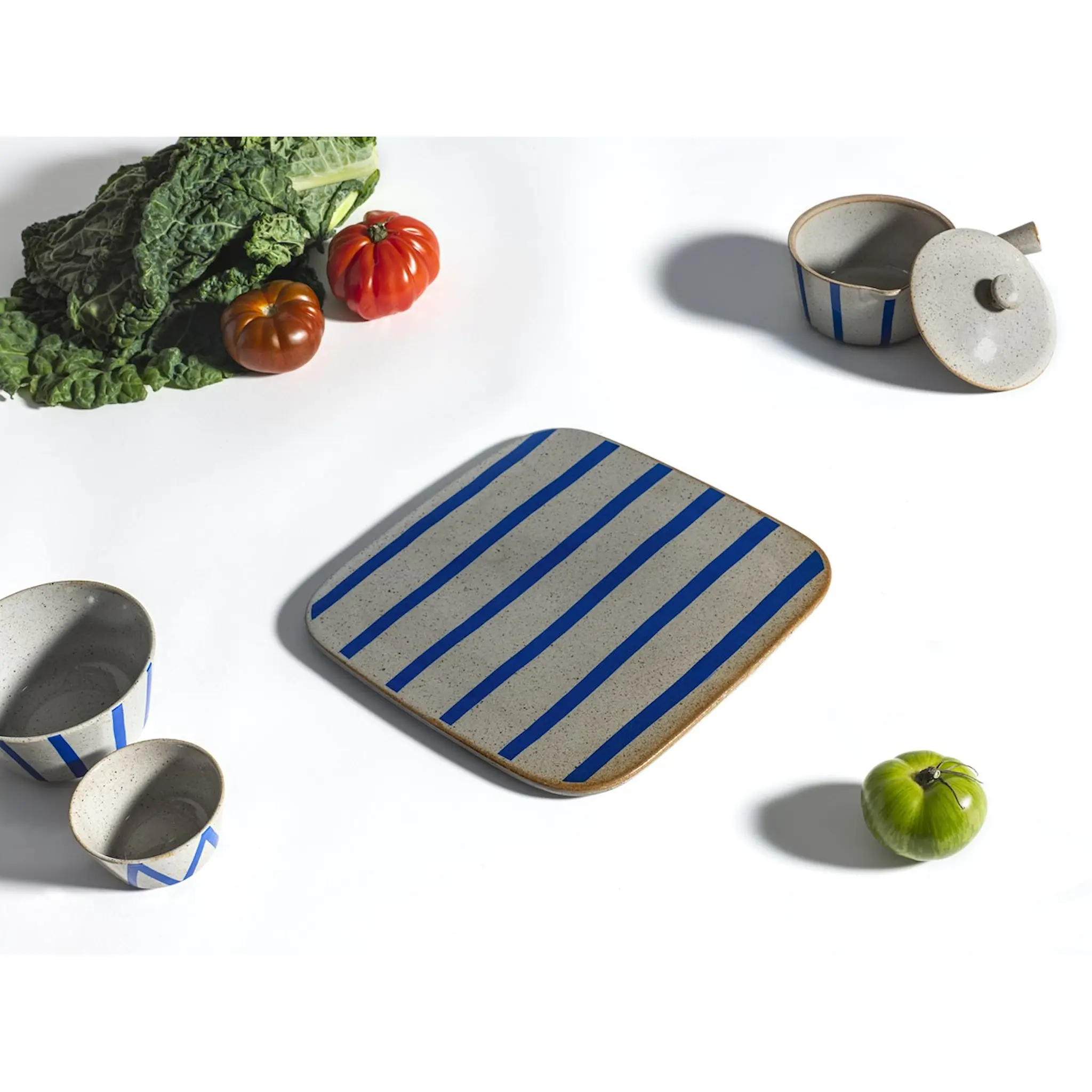 Lyngby Porcelæn Dan-Ild Serveringsfat 27x27 cm Remsa