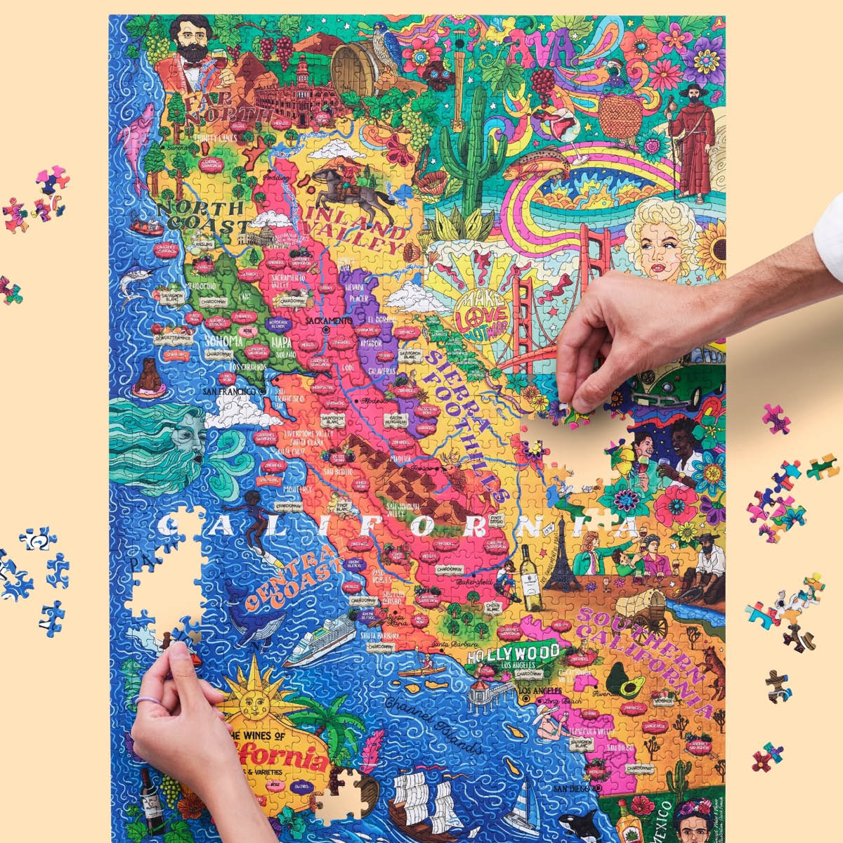 Water and Wines Wine Puzzle Palapeli 1000 palaa