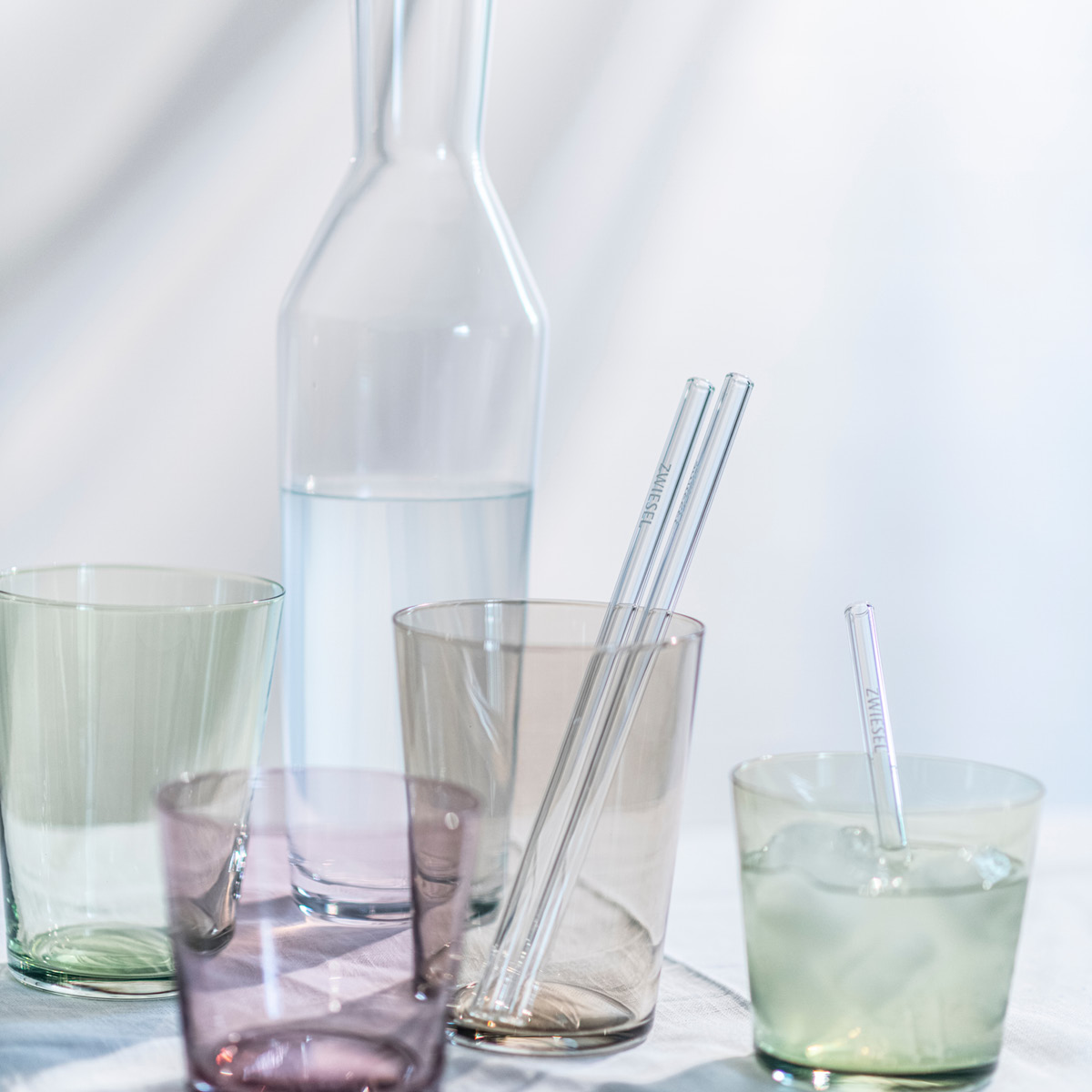 Zwiesel Glas Glastrinkhalm sugerør 21 cm 4 stk klart glass