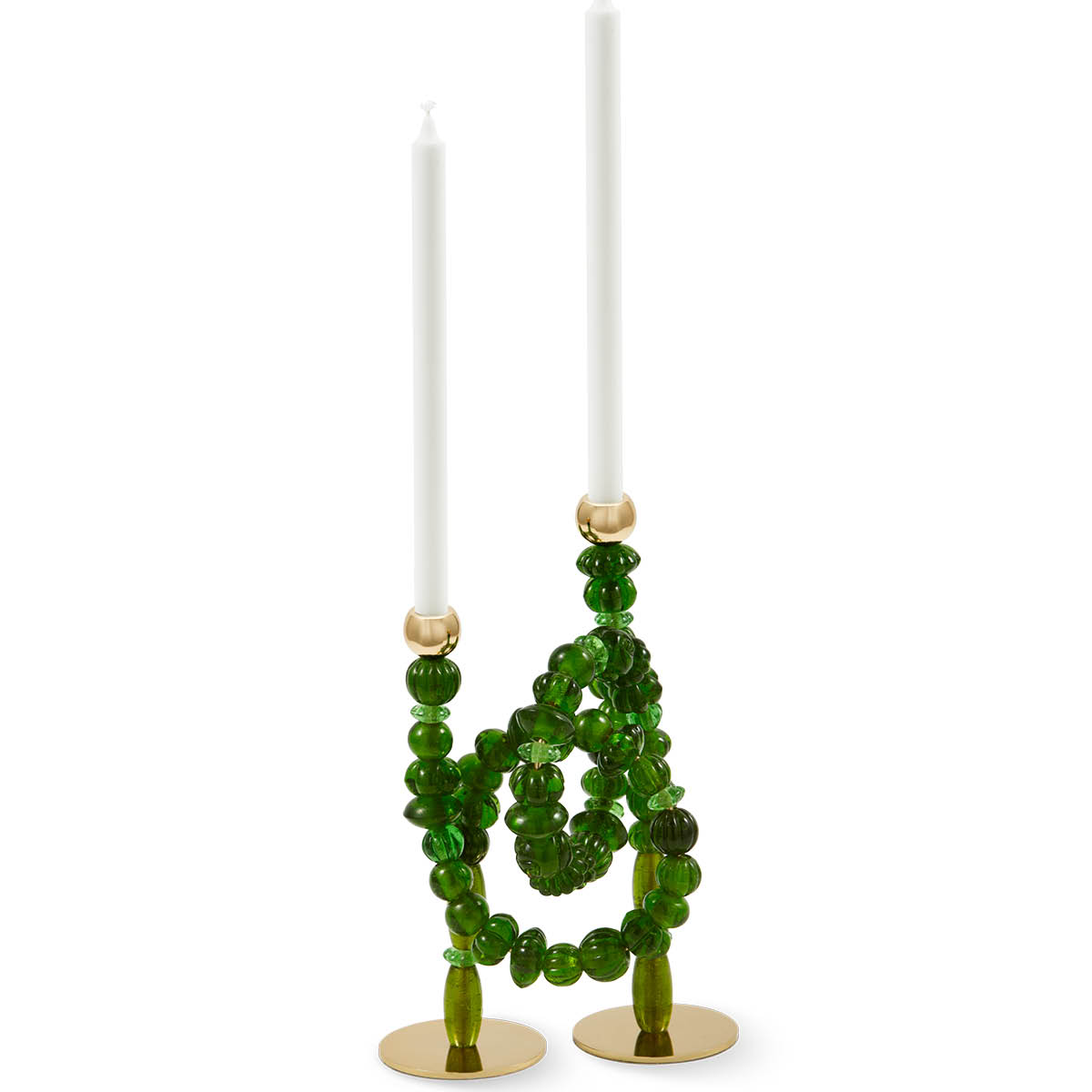 Pols Potten Beads ljusstake 38 cm mörkgrön