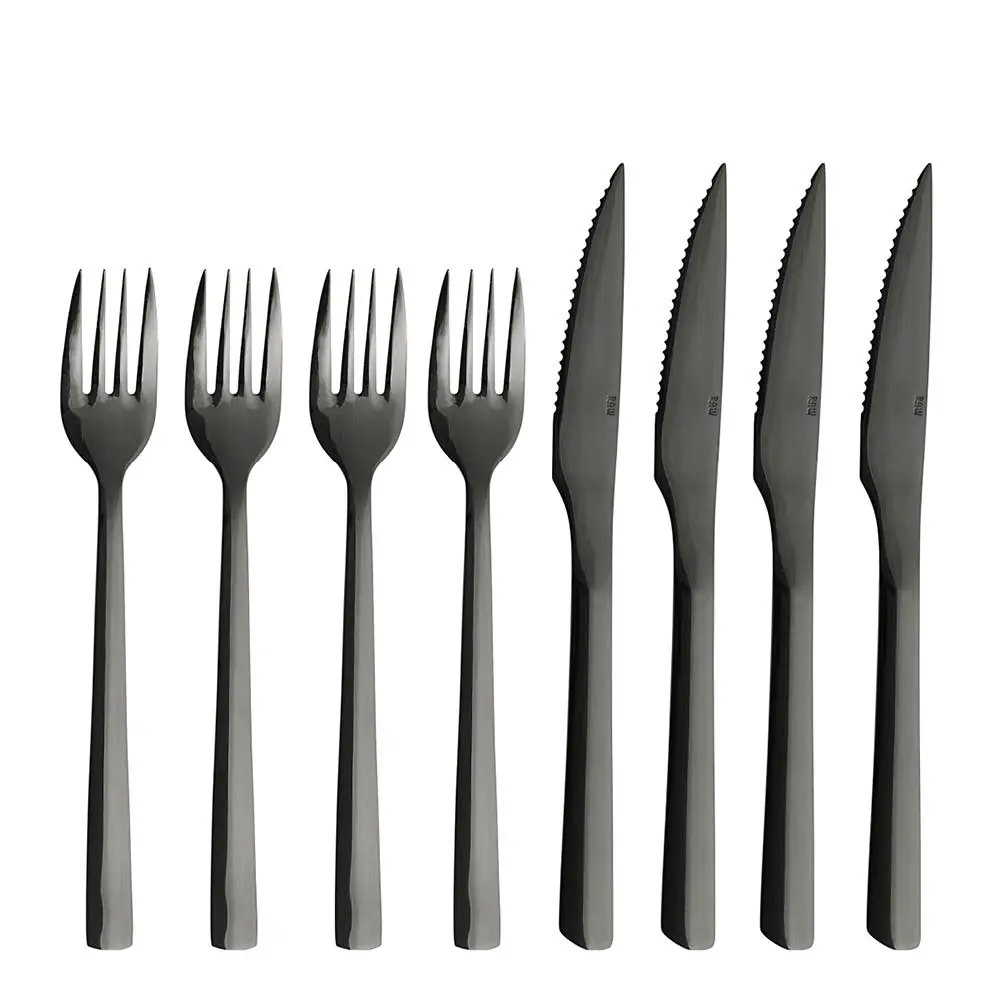 Raw Pihviaterimet 8 osaa Musta