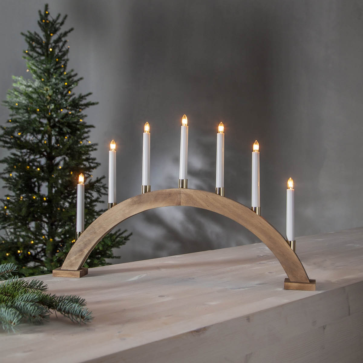 Star Trading Gillian lysestake 63x40 cm brun