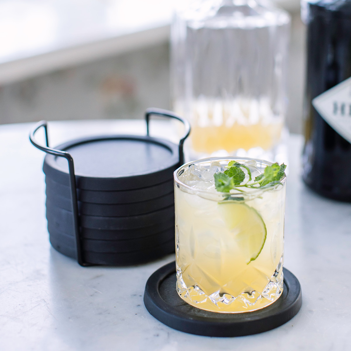 Dorre Glassunderlag 8 stk flerfarget