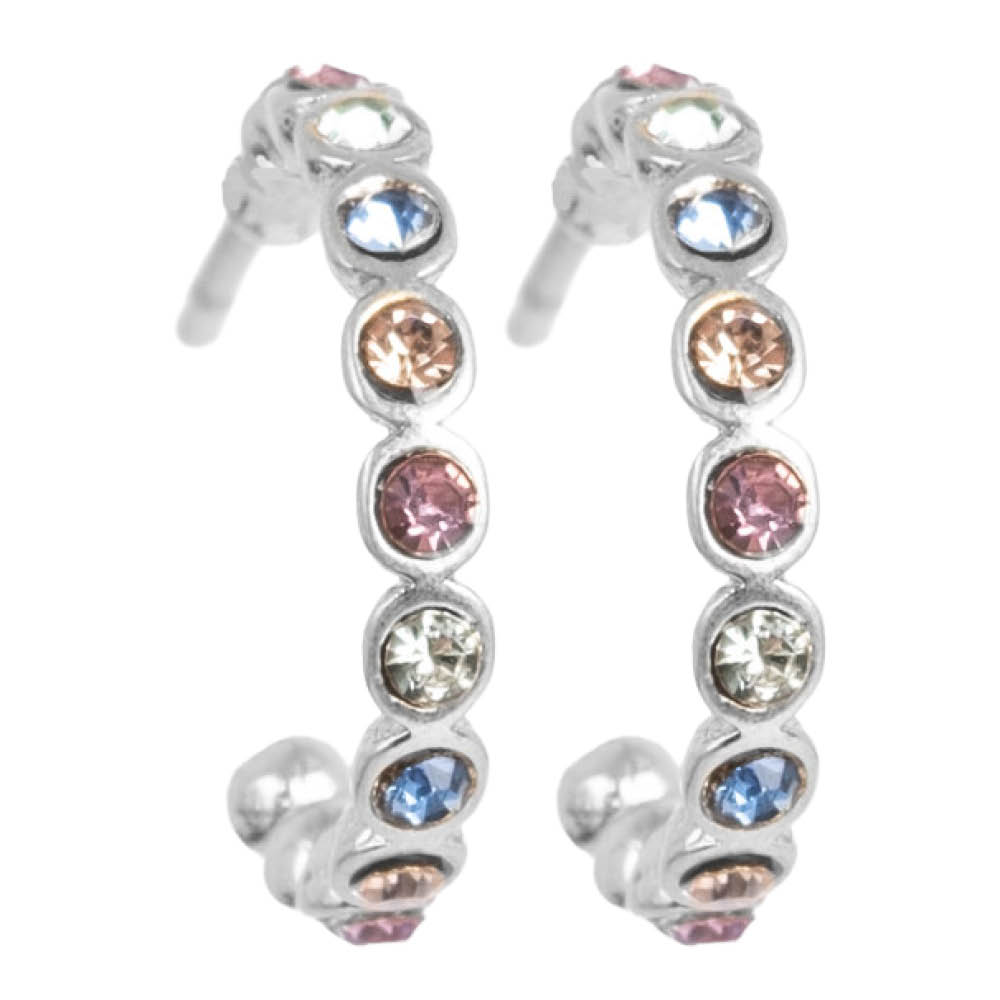 A&C Oslo AS Vibrance örhängen små silver/multi