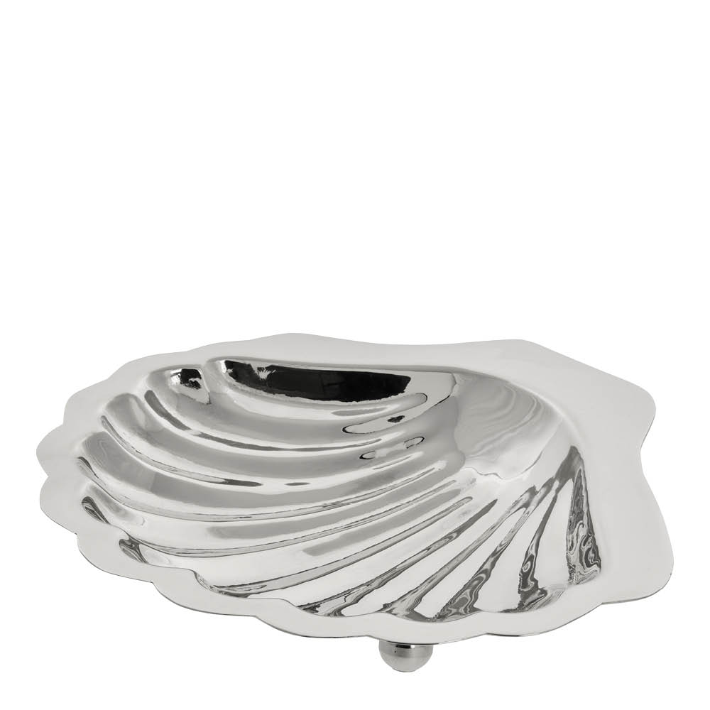 Lene Bjerre Scallia serveringsfat snäcka 20 cm silver