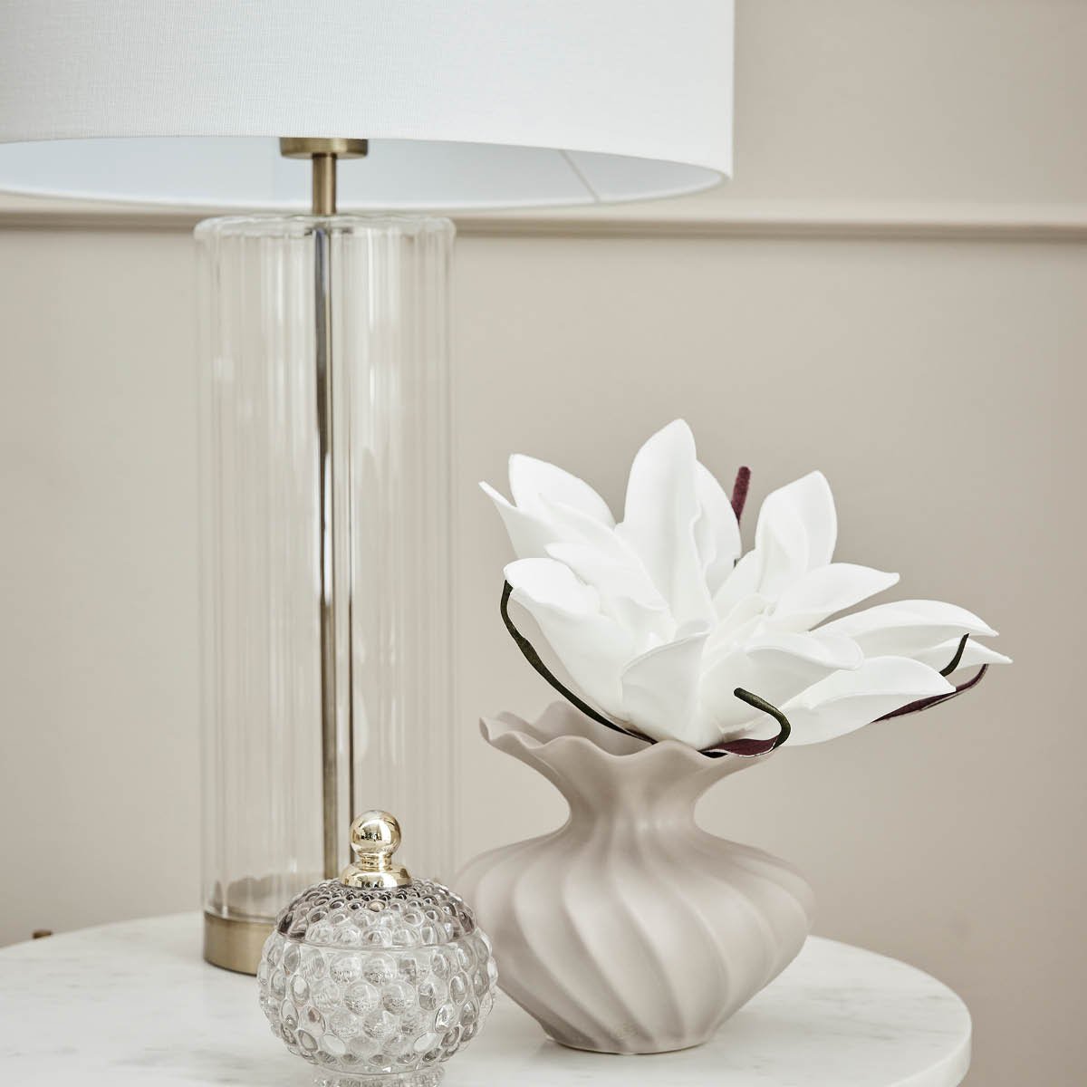 Lene Bjerre Happia Koristekukka 57 cm Valkoinen