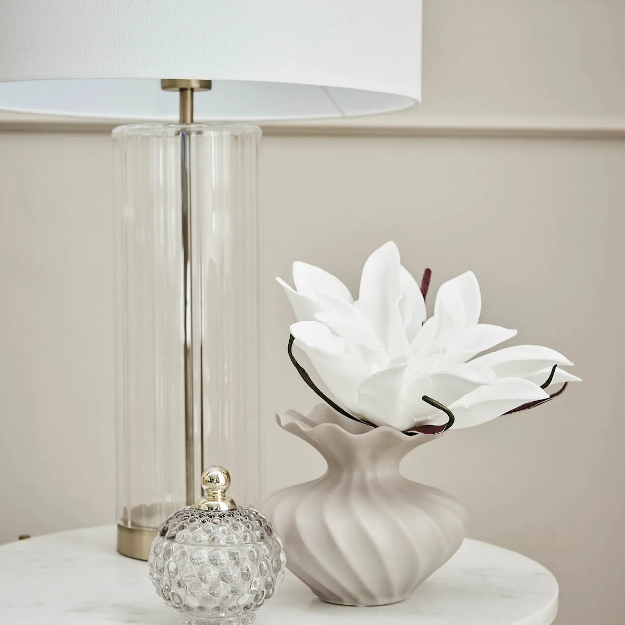 Lene Bjerre Happia Koristekukka 57 cm Valkoinen