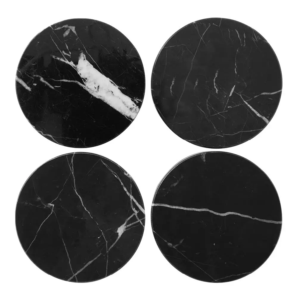 Marmor Lasinalunen 10 cm 4 kpl Musta