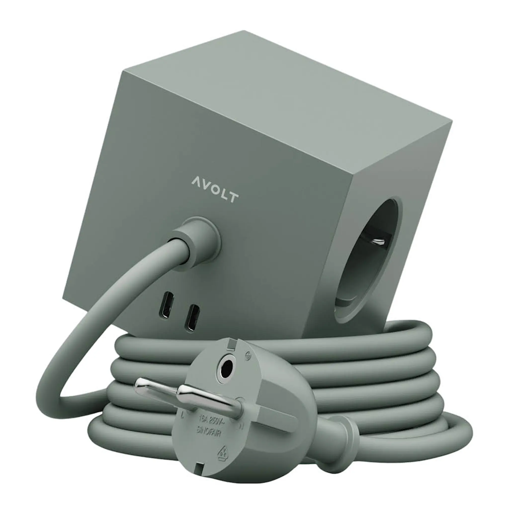 Avolt Square 1 USB-C Jatkojohto 3 m Oak Green