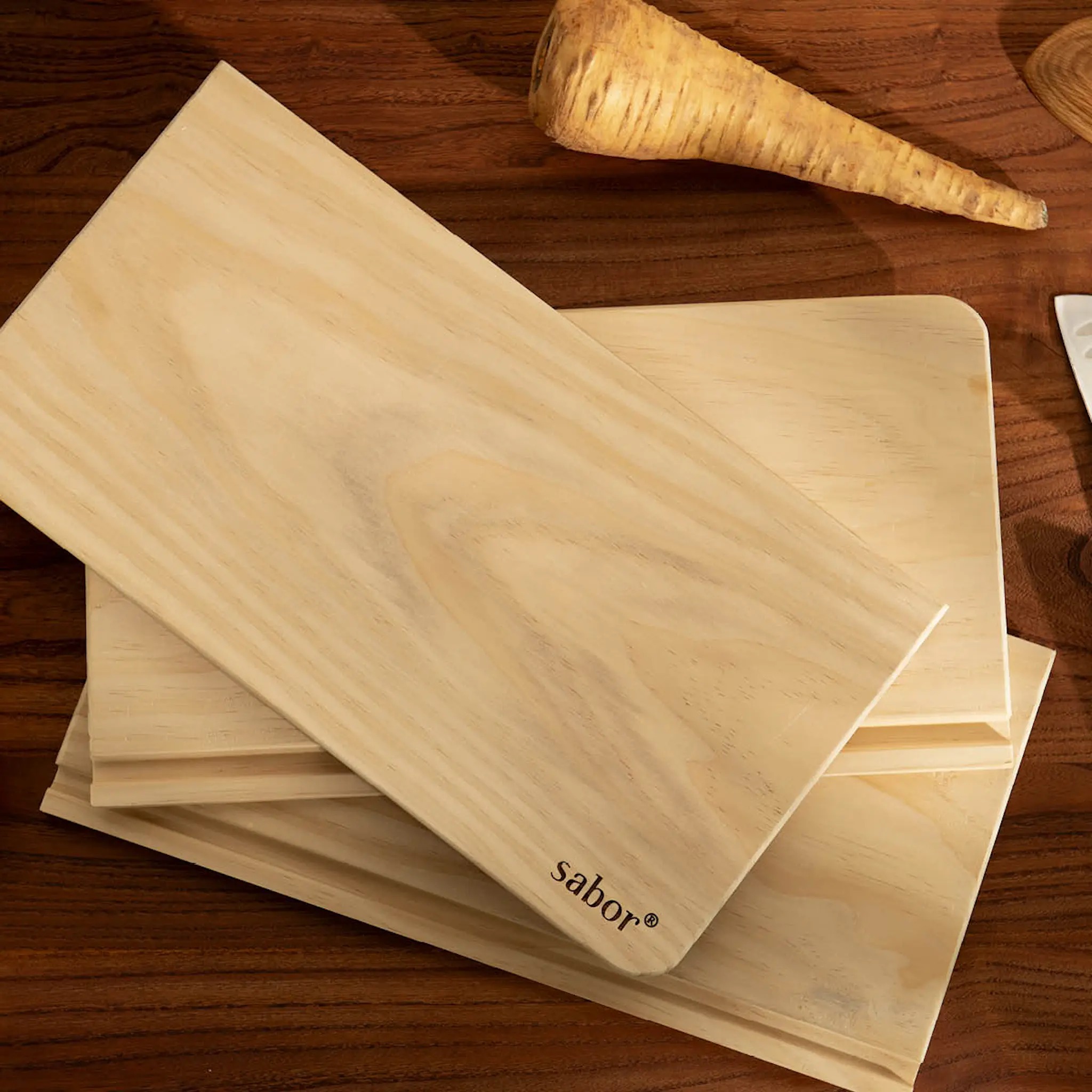 Sabor Trevig Leikkuulauta 37x37 cm 2 osaa Accoya