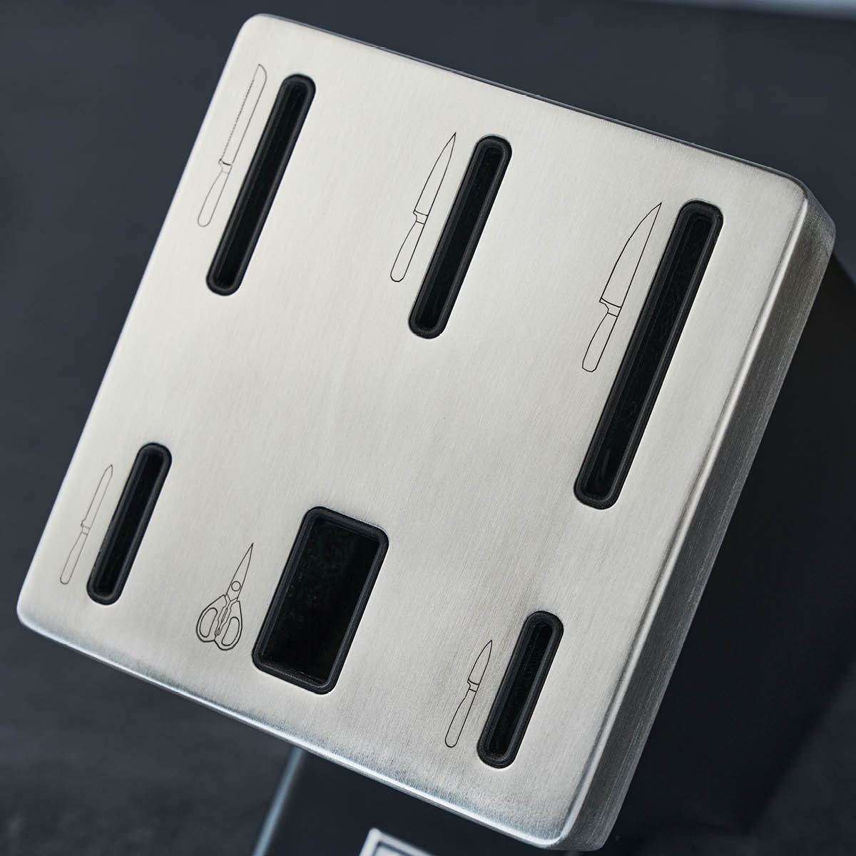 Zwilling Gourmet knivset med självslipande knivblock 7 delar svart