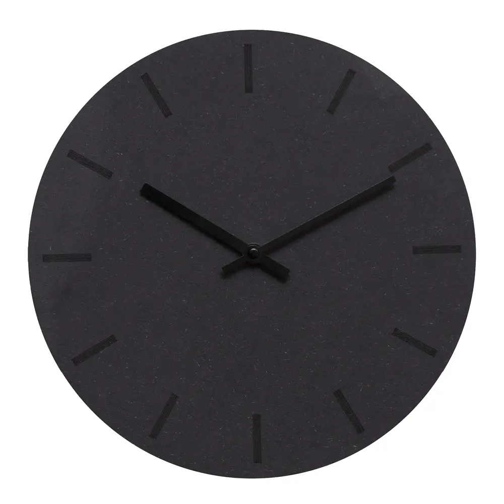 Gunpowder veggklokke 28 cm mørk grå m/svart viser