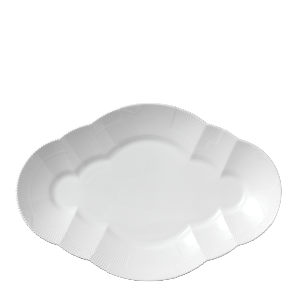 Royal Copenhagen - White Elements Tarjoilulautanen ovaali 38,5 cm