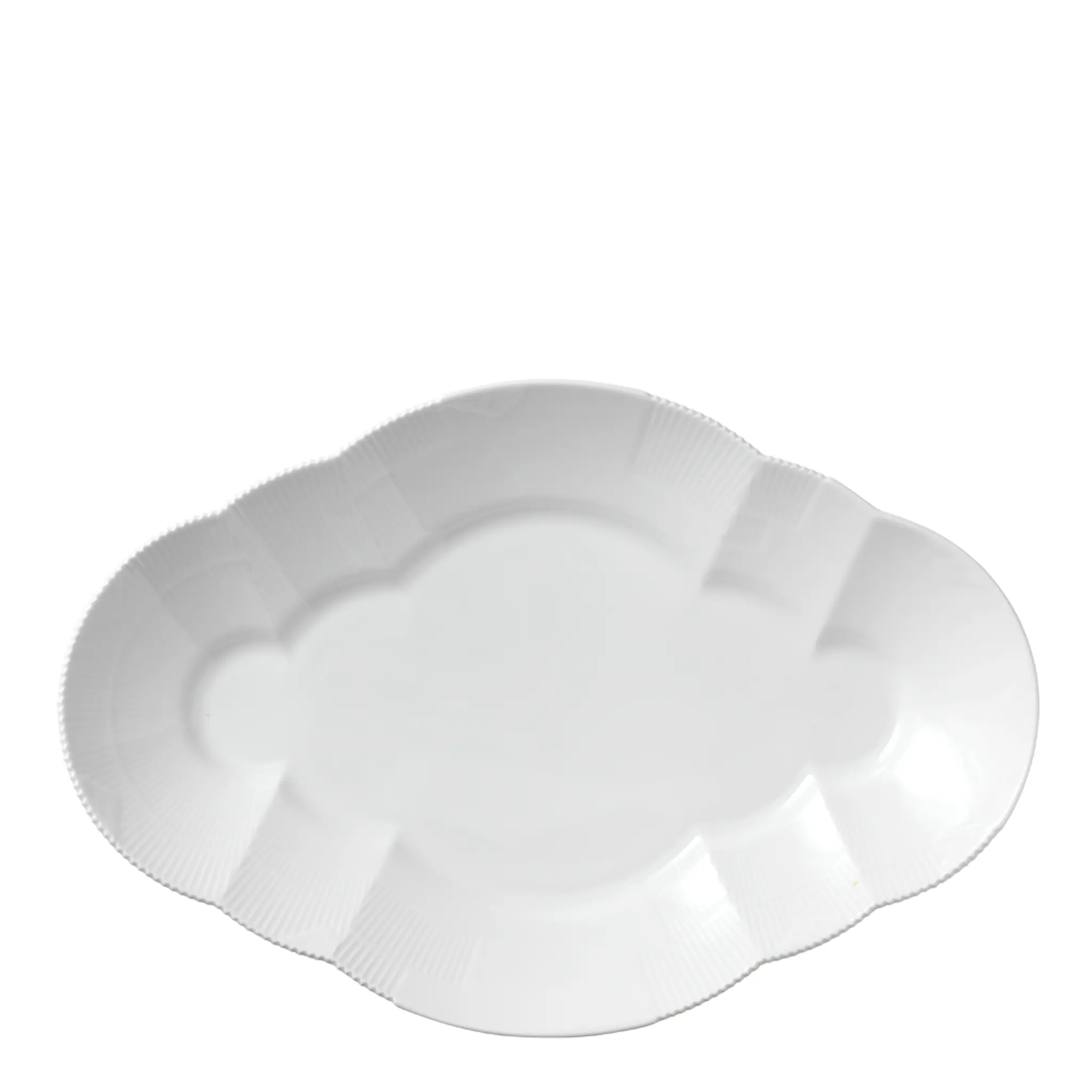 Royal Copenhagen White Elements Fat oval 38,5 cm