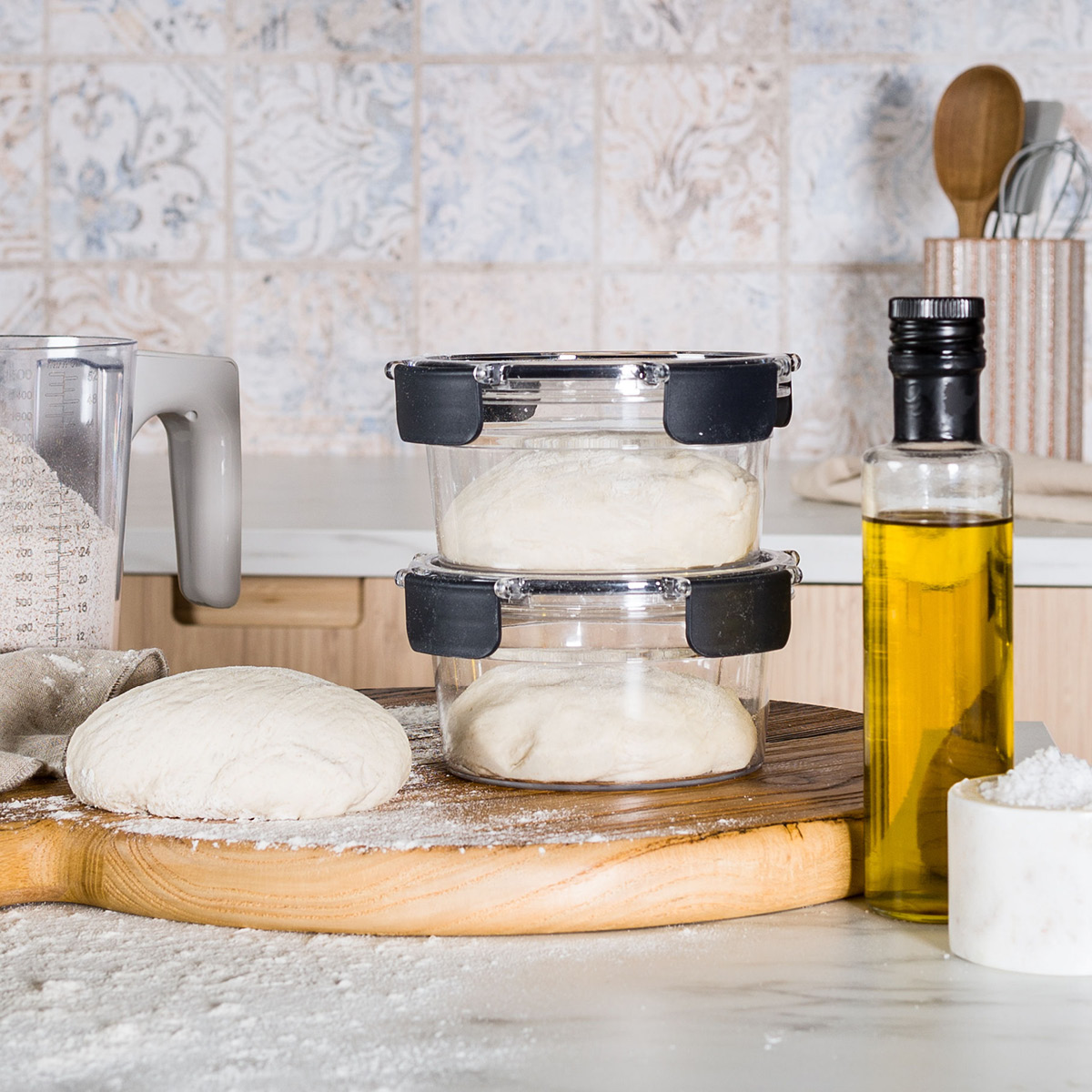 Modern House LocknLock Säilytyspurkki 0,7 L 2 kpl Kirkas/Musta