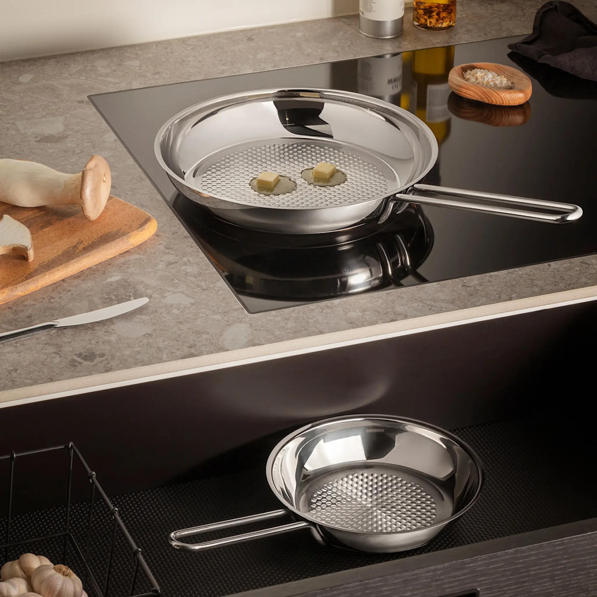 Eva Trio Stainless Steel Paistinpannu 28 cm Honeycomb