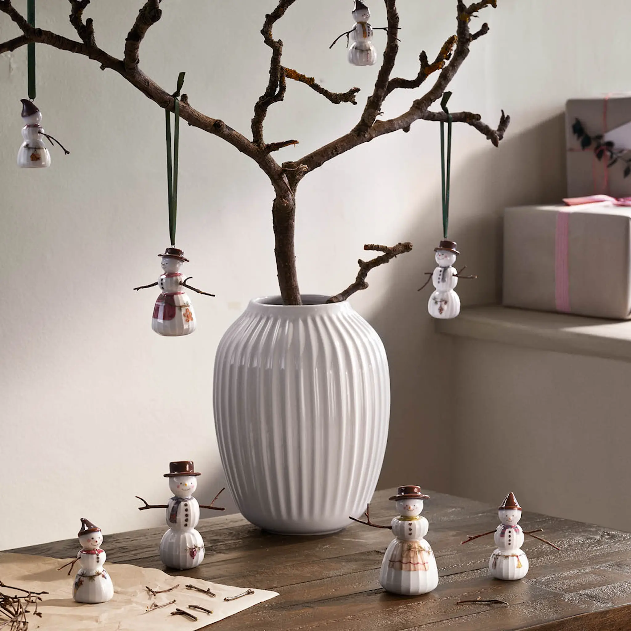 Kähler Hammershøi Christmas Snöflicka hängande 6,5 cm Vit