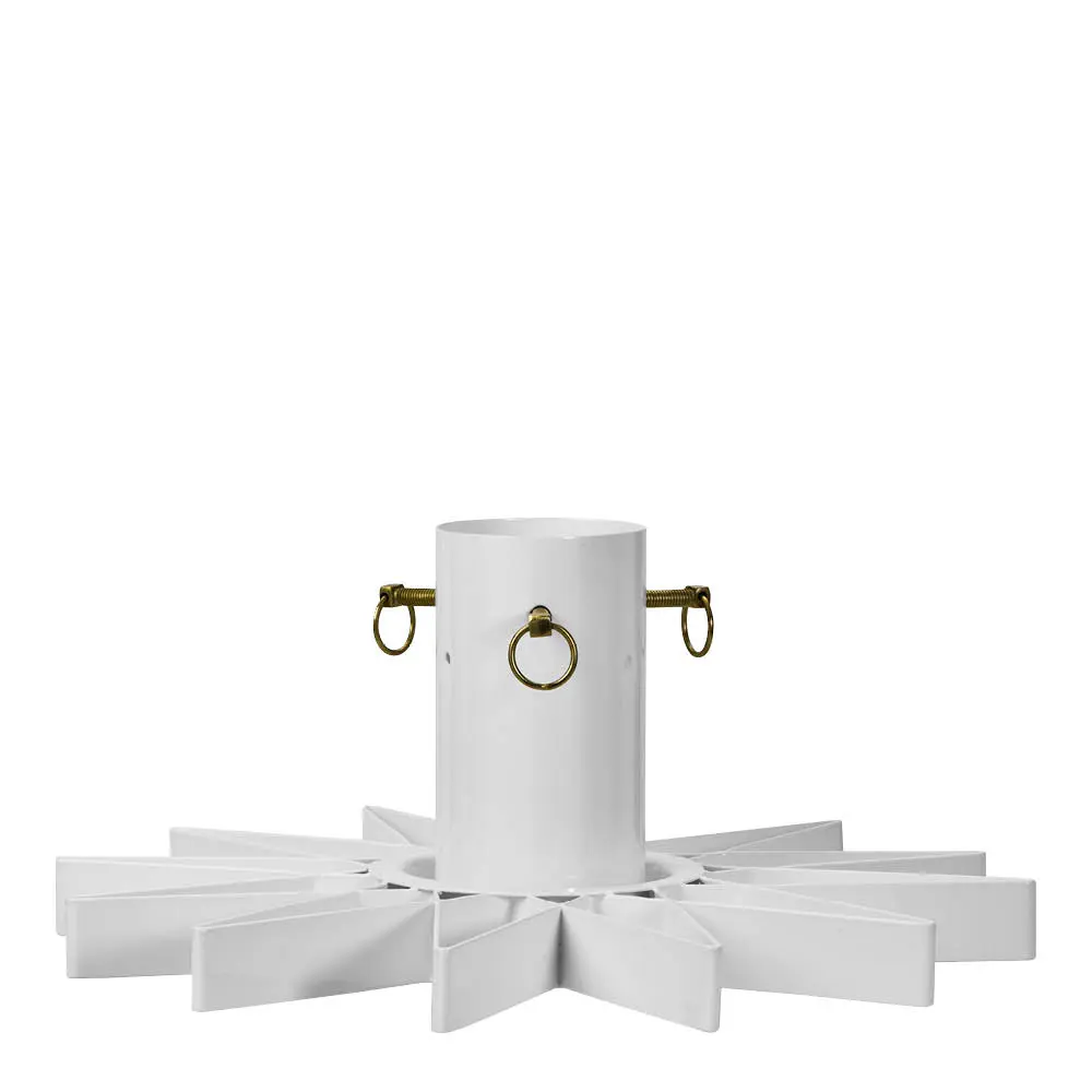 Star juletrefot i jern 47 cm hvit