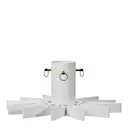 Star julgransfot i järn 47 cm vit