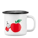 Mumin emaljmugg 15 cl Lilla My Glada Äpplen röd