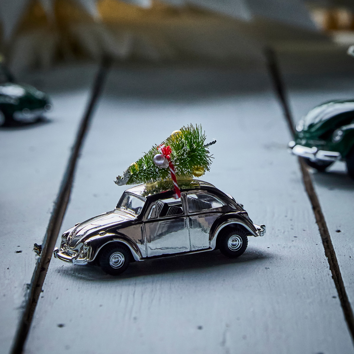 House Doctor Xmas Car julpynt bil mini 8,5 cm silver