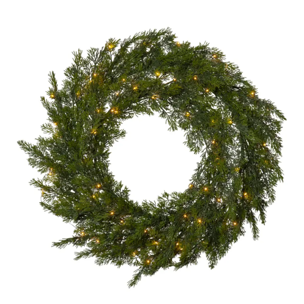 Thuja kranssi 60 cm 60 lamppua Vihreä