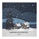 Snowfall hängande dekoration 8 cm silver