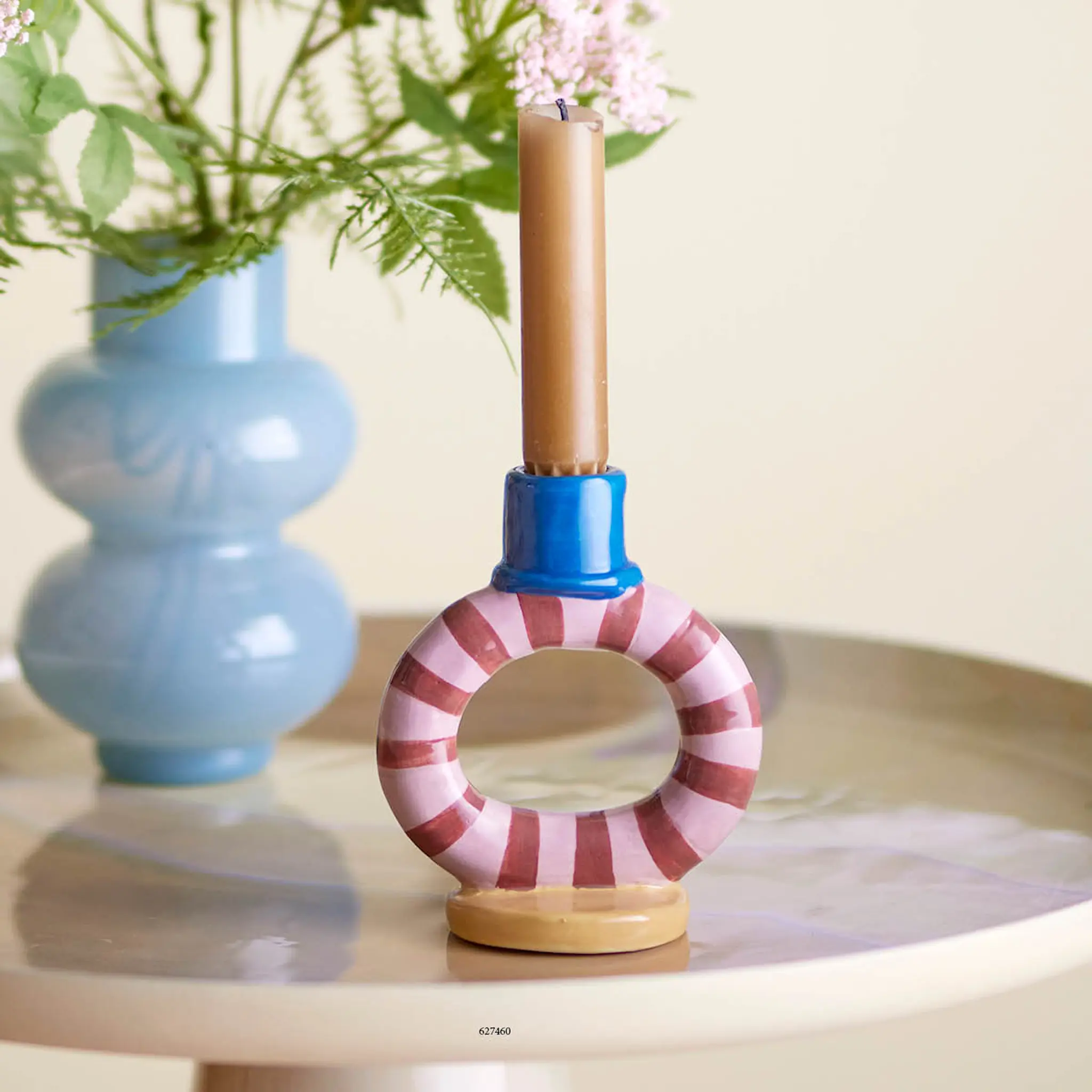 Bloomingville Tacana ljusstake 12 cm blå