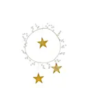 Star Ring juldekoration 15 cm vit mässing