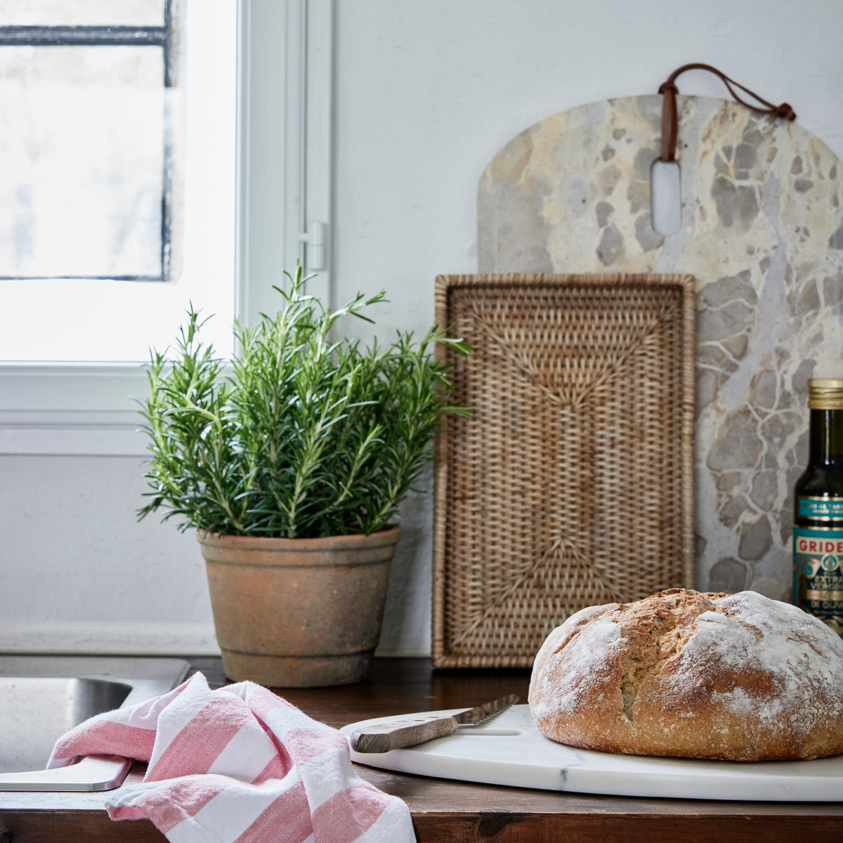 Lene Bjerre Norah serveringsbrett 30,5x20 cm rattan