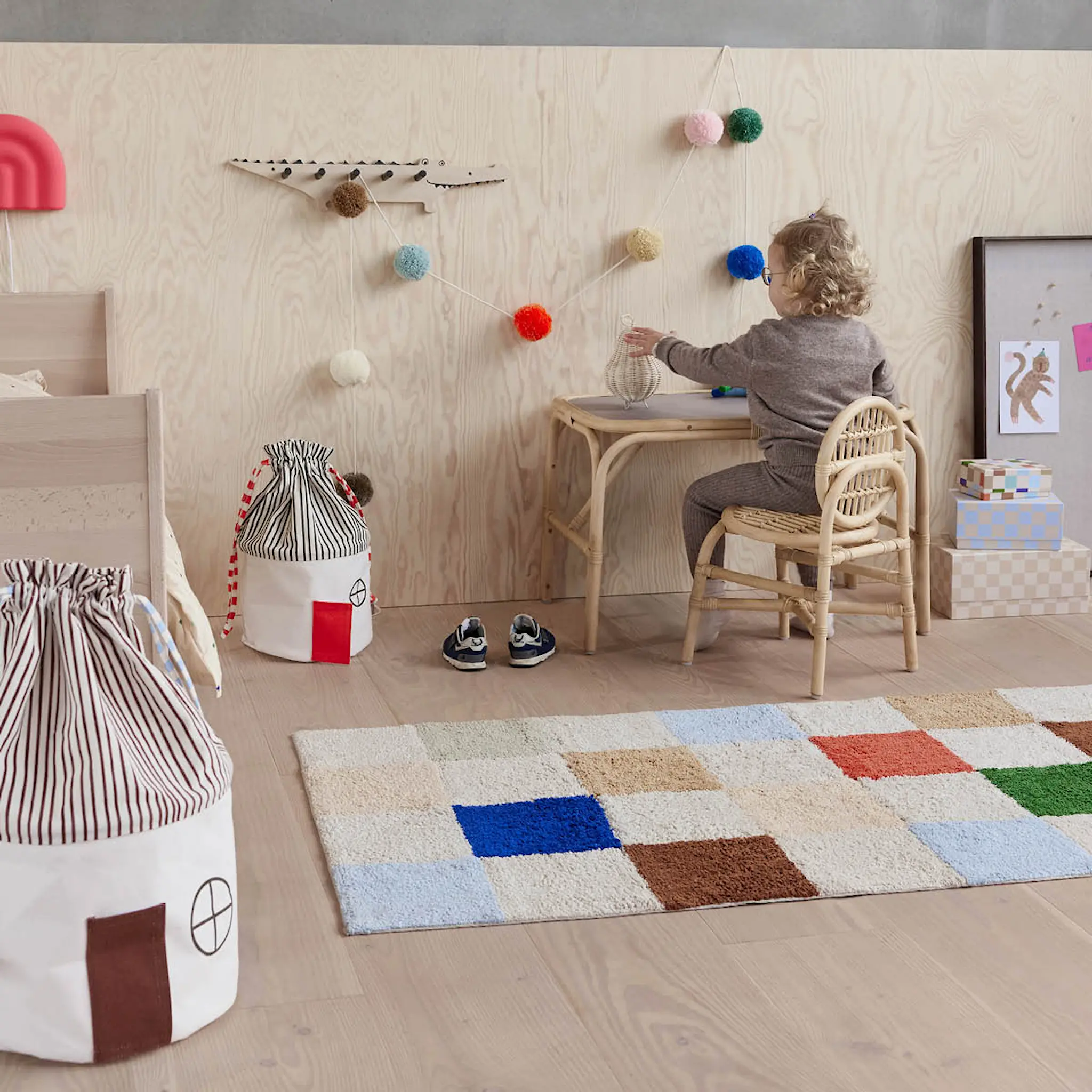 OYOY Koya förvaringslåda 34x52 cm Nutmeg