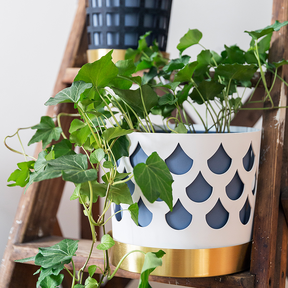 Klong Trio Drop Kukkaruukku 18 cm Valkoinen